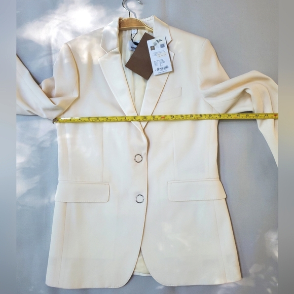 NWT$1,790 BURBERRY Caratown Wool Silk Trim Snap Tuxedo Blazer Jacket Sz 6 Medium - Picture 6 of 16